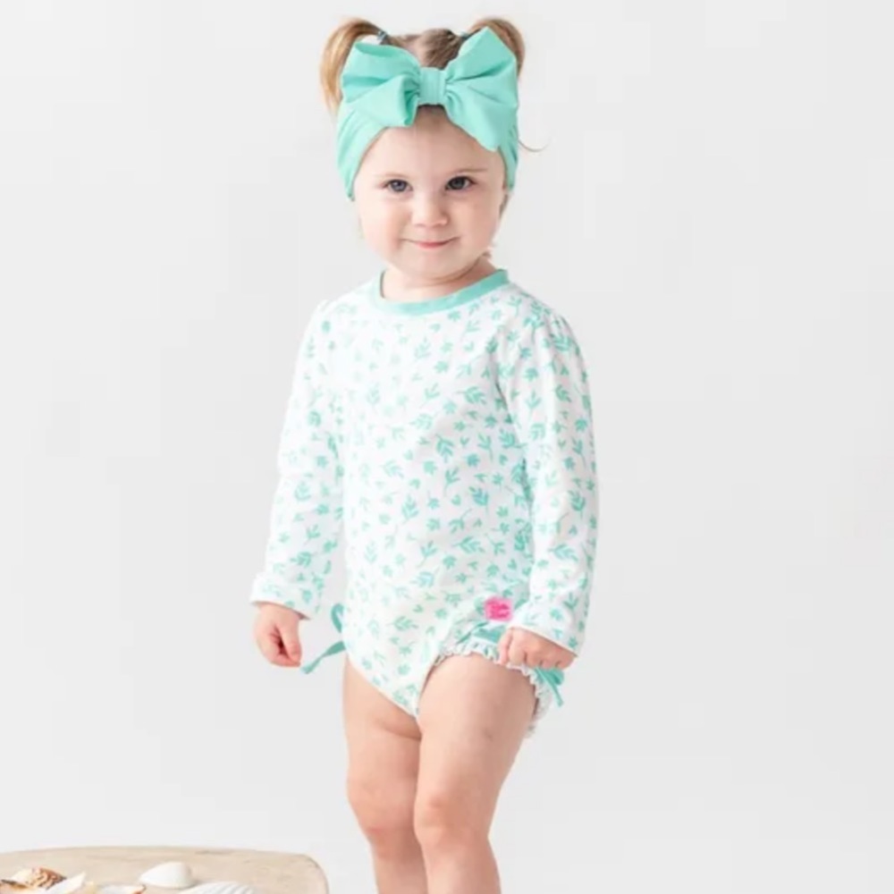 Ruffle Butts Long Sleeve One Piece Rash Guard